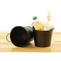 6 1/2" Black Painted Pail w/ Duel Handle